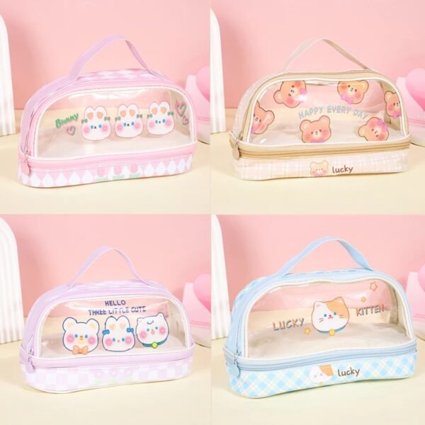 กระเป๋าใส่เครื่องเขียนลายการ์ตูน (แบบใส) - Image 4